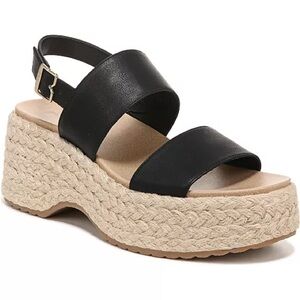 Dr. Scholl's Women's Delaney Platform Sandals, Black Size 10M NEW